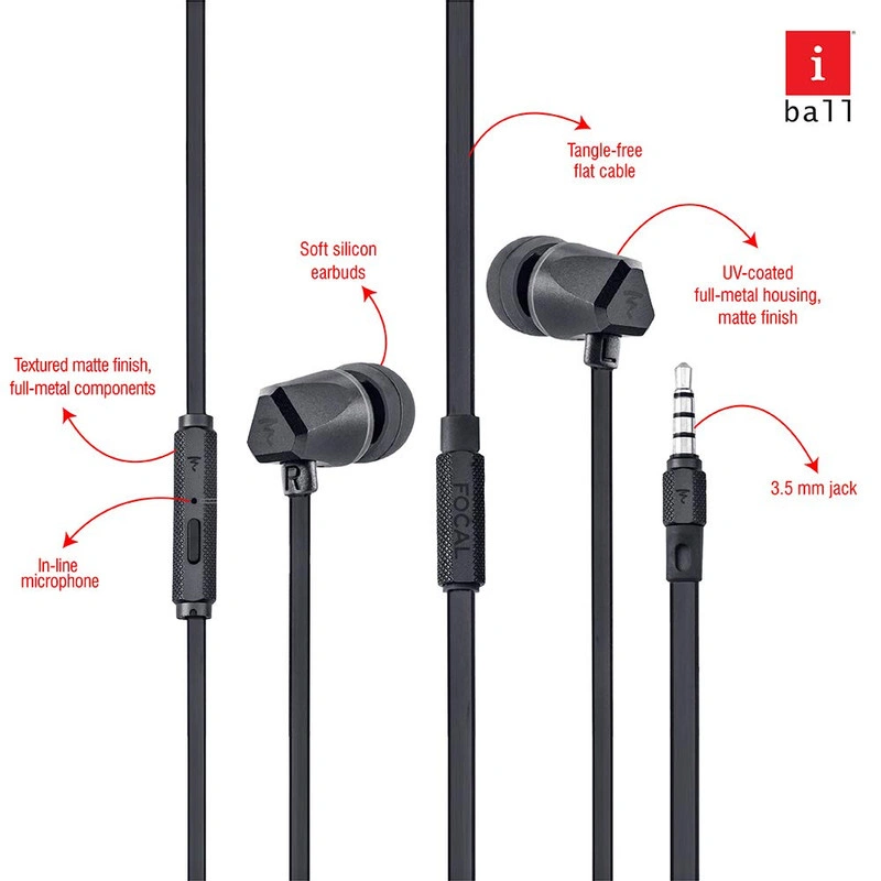 iBall-Focal  Earphone (Black color)-2