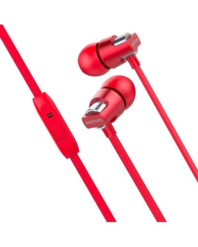 Astrum EB410  Grey+Silver/Red+Silver/Mobile Wired Earphone-Red-1