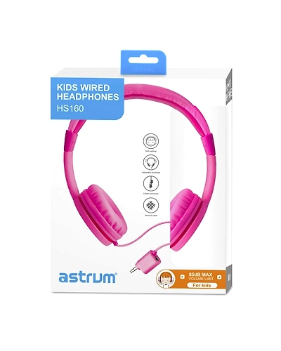 Astrum  HS160 Pink/Mobile Wired Headset-2