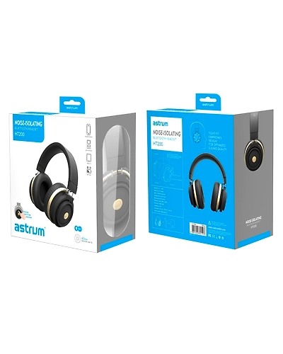 Astrum HT200 Black+ Chrome/Bluetooth Earphone-2