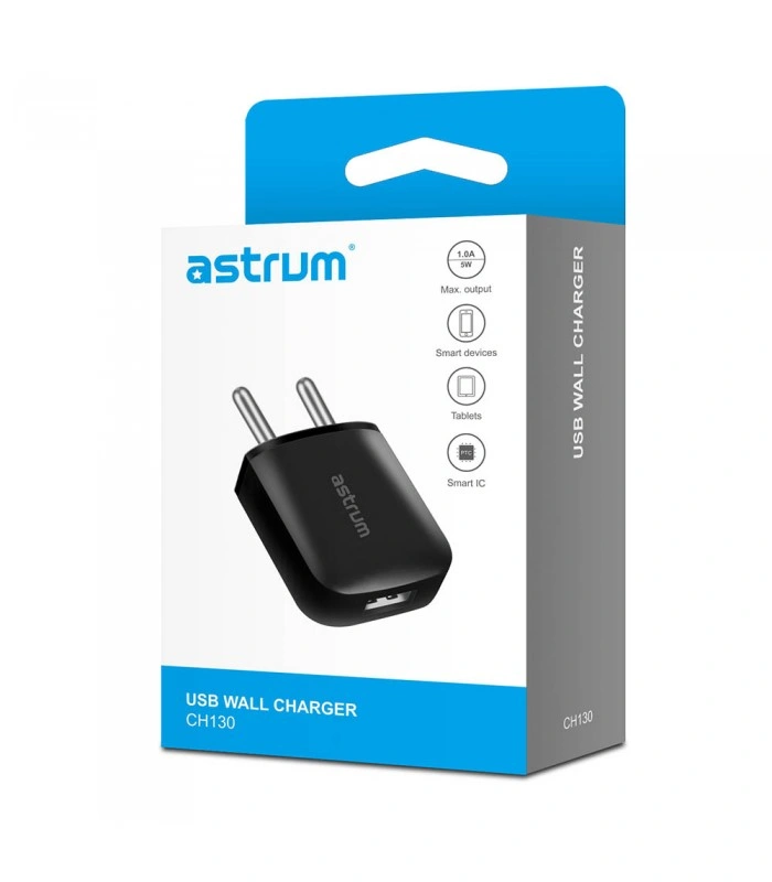 Astrum  CH130/Black/Wall Travel Charger-2