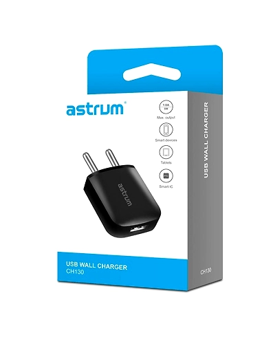 Astrum  CH130/Black/Wall Travel Charger-2