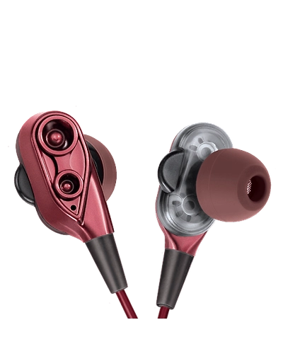 Fingers  Dual Driver MusiPods W6 - Burgundy/Earphone-Fingers_90353