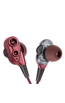 Fingers  Dual Driver MusiPods W6 - Burgundy/Earphone