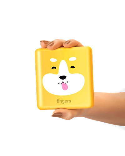 Fingers  HappieFace - 10000 mAh|Sunshine Yellow | Candy Pink | Brownie Power Bank-Fingers_90399