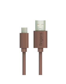Fingers  FMC-TypeC-01/caramel Brown/Mobile Cable