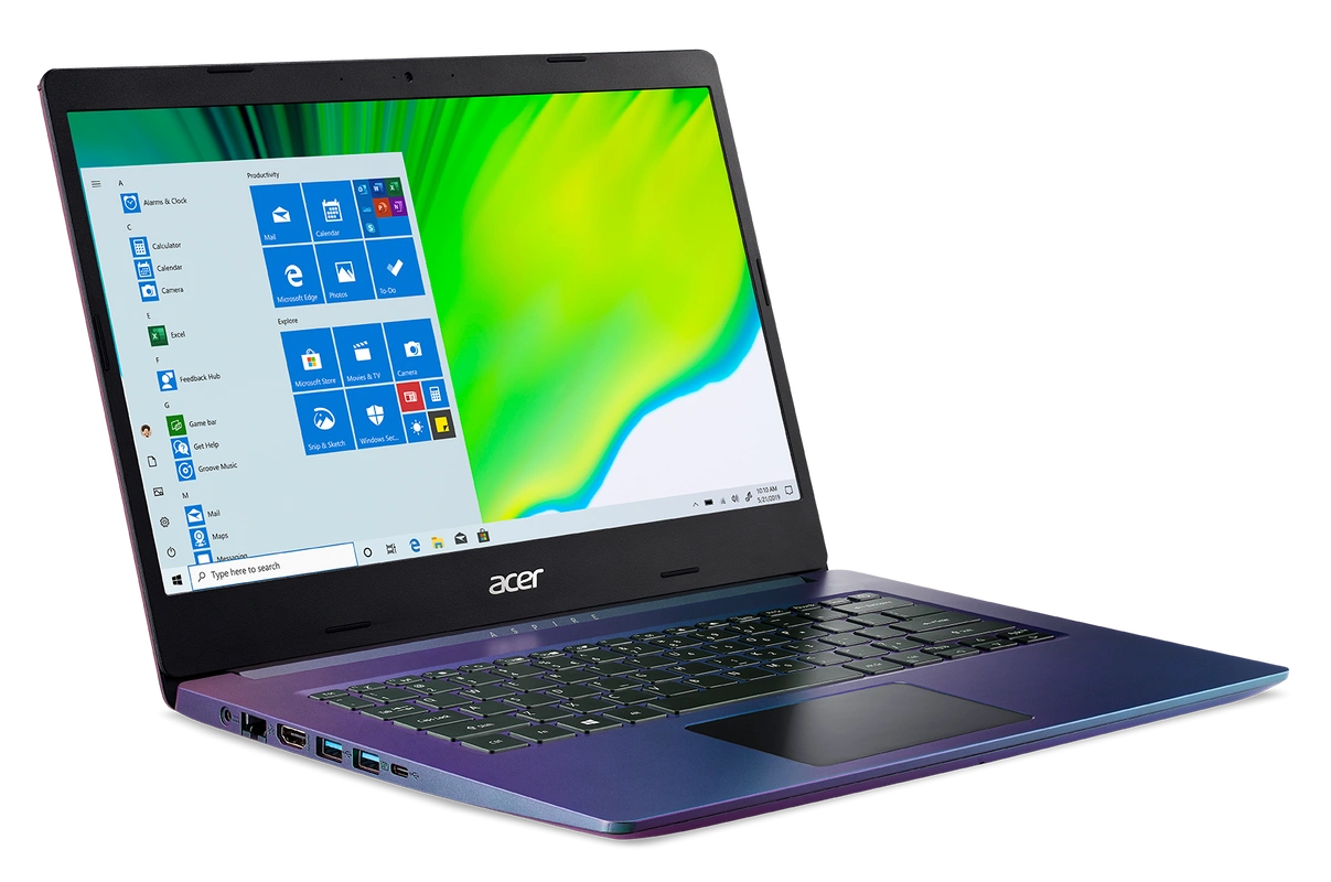 Acer  Aspire 5 Slim A514-53  Core i3-1005G1/4GB/32GB Optane Memory + 512GB SSD/14&quot;FHD IPS/Intel® UHD Graphics/Windows 10/Magic Purple-1