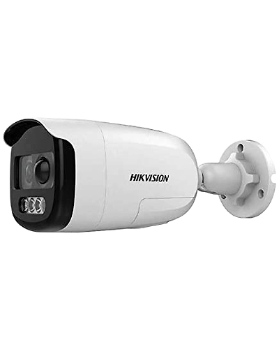 Hikvision  DS-2CE12DFT-PIRXOF(Turbo X ColorVu)  2 MP ColorVu PIR Siren Fixed Bullet Camera-DS-2CE12DFT