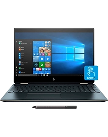HP Spectre 15 x360 -eb0014TX   10th Gen i7-10750H/16GB/512GB SSD/‎15.6 Inches/GTX 1650Ti 4GB Graphics/Win 10 Pro MSO H & S 2019/ UHD IPS micro-edge Touch WLED-backlit/Poseidon Blue