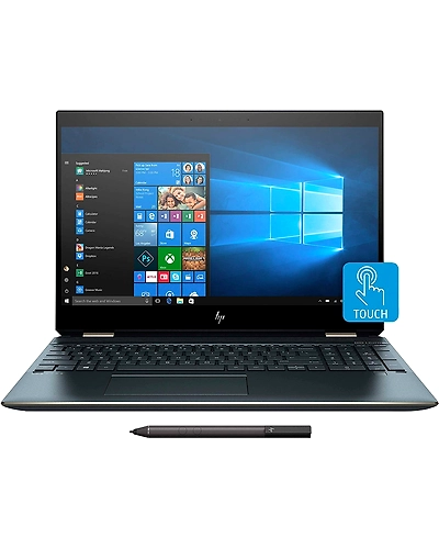 HP Spectre 15 x360 -eb0014TX   10th Gen i7-10750H/16GB/512GB SSD/‎15.6 Inches/GTX 1650Ti 4GB Graphics/Win 10 Pro MSO H &amp; S 2019/ UHD IPS micro-edge Touch WLED-backlit/Poseidon Blue-3L997PA