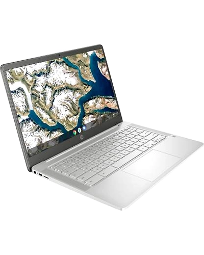 HP Chromebook 14a-na0003TU  Intel N4020/4GB/64GB SSD + 100GB Cloud + 256GB expandable//14&quot; HD Touch, Micro Bezel/Intel HD GraphicsGraphics/Chrome OS, G-suite, MSO apps/Mineral Silver-1