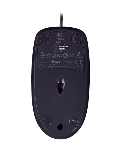 Logitech M90 Wired USB Mouse (Black)-1
