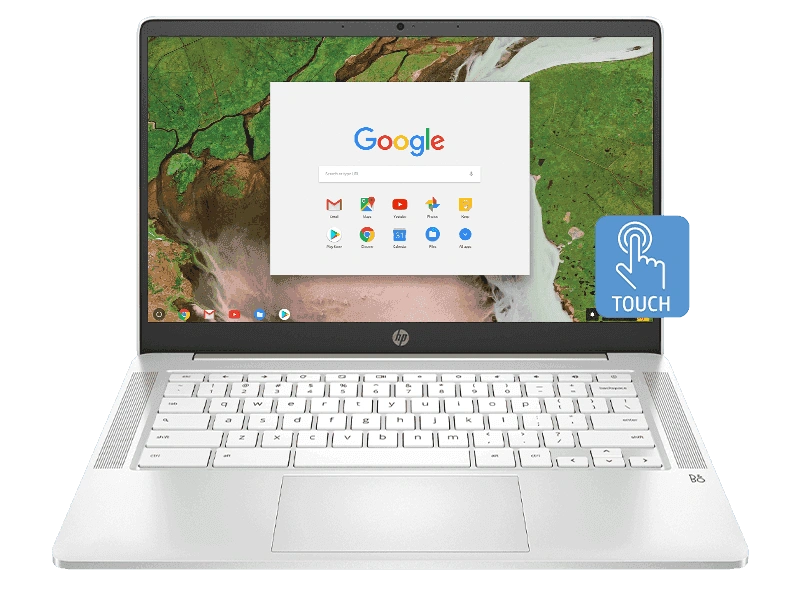 HP Chromebook 14a-na0002TU Intel N4020 / 4 GB / 64GB SSD + 100GB Cloud + 256GB expandable / 14 Inche / Intel HD Graphics / Chrome OS, G-suite, MSO apps / Island KBD, Google Assistant-