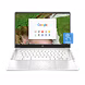 HP Chromebook 14a-na0002TU Intel N4020 / 4 GB / 64GB SSD + 100GB Cloud + 256GB expandable / 14 Inche / Intel HD Graphics / Chrome OS, G-suite, MSO apps / Island KBD, Google Assistant-2Z326PA-sm