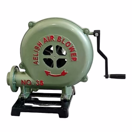 active hand crank blacksmithing forge blower, cast aluminum manual mini blower no 35