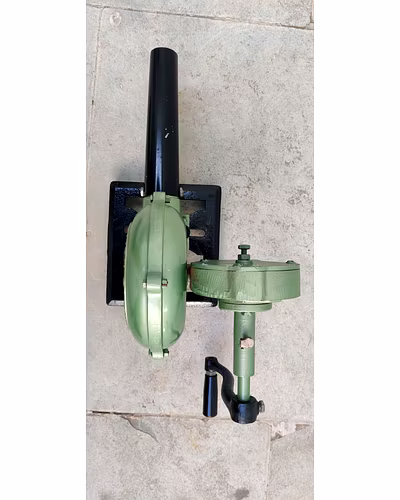 Hand Crank Blacksmithing Forge Blower, Cast Aluminum Manual Mini Blower no 18-1