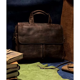 premium leather laptop messenger bag