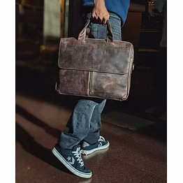 vintage leather laptop office bag