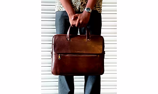 Executive Leather Laptop Briefcase