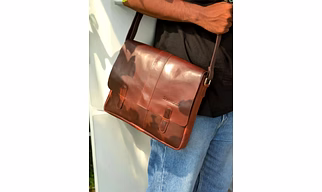 Premium Leather Crossbody Messenger Bag