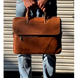 classic leather laptop messenger briefcase