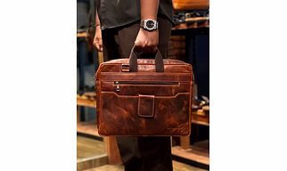 Vintage Leather Laptop Briefcase