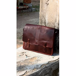 classic leather messenger briefcase