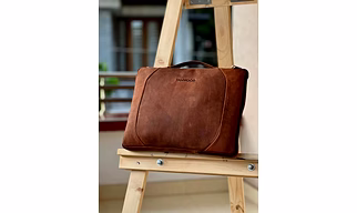 Slim Leather Laptop Sleeve Bag