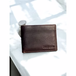 classic dark brown leather wallet