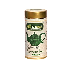 MMISHTEA Whole Leaf Green Tea (Tin Caddy Box) 75 grams