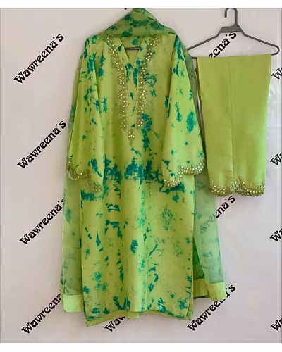 Beautiful Designer Suit on Crep Silk with Digital Print and Sequin Work, Crep Silk Pent, and Tibby Silk Dupatta with Digital Print - Size M(38), L(40), XL(42), XXL(44), XXXL(46), Free Size Pent, and 2.2M Dupatta-RKD1399-LemonYellow-XXXL