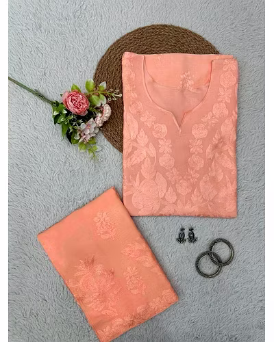 💃🏻💃🏻Havy Reyon Chain-Stitch Suit, Weight 0.700 GRM, Colour 6, Length 40, Size M(38)-XXL(44)💃🏻💃🏻
👖Havy Reyon Chain-Stitch Palzoo, Length 40, Size Full Stiched with Elastic (up to 44)👖-Cream-L-7