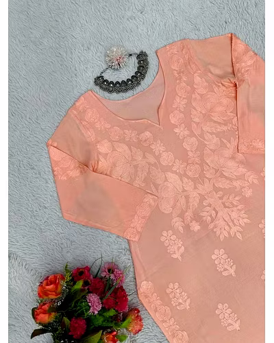 💃🏻💃🏻Havy Reyon Chain-Stitch Suit, Weight 0.700 GRM, Colour 6, Length 40, Size M(38)-XXL(44)💃🏻💃🏻
👖Havy Reyon Chain-Stitch Palzoo, Length 40, Size Full Stiched with Elastic (up to 44)👖-Cream-XL-4