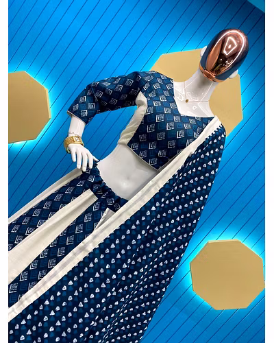 Elegant Pure Cotton Printed Lehenga Choli with Dupatta &amp; Canvas Patta - Semi Stitched-Rama-2