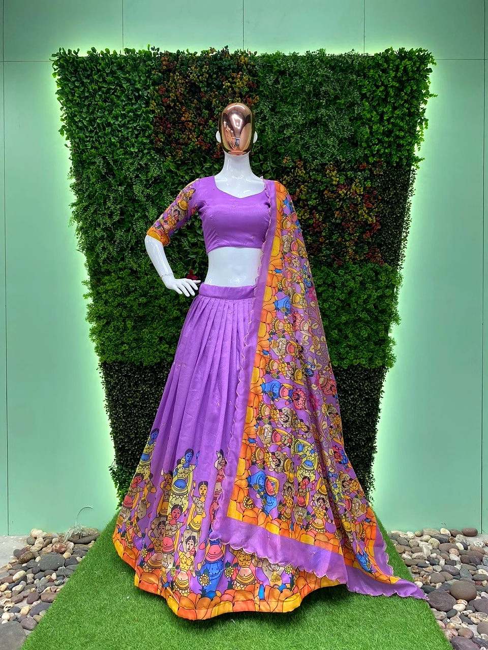 Elegant Vichitra Sequence Lehenga with Ultra Satin Inner and 4m Flair, Semi-Stitched image 4
