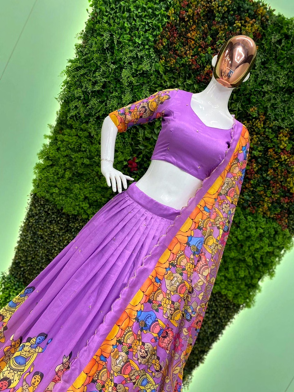 Elegant Vichitra Sequence Lehenga with Ultra Satin Inner and 4m Flair, Semi-Stitched image 5