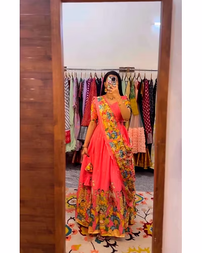 Elegant Vichitra Sequence Lehenga with Ultra Satin Inner and 4m Flair, Semi-Stitched-RLG569-Red