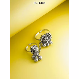 ynf adjustable fancy brass ring - no gemstone, perfect for festive occasions