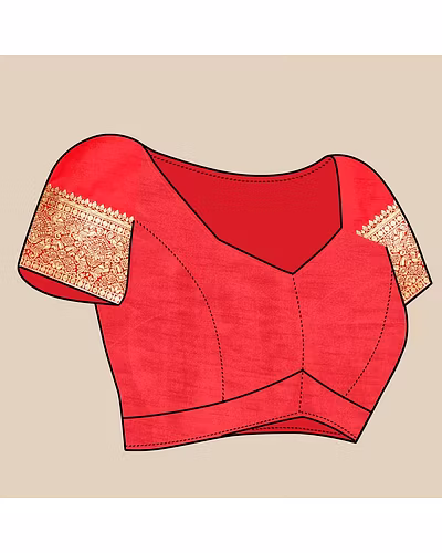 Soft Silk Saree with Rich Zari Weaving Pallu and Border, Silk Weaving Blouse Piece-Red-5
