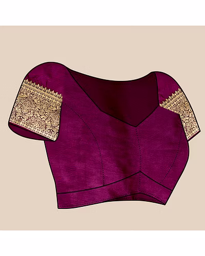 Soft Silk Saree with Rich Zari Weaving Pallu and Border, Silk Weaving Blouse Piece-Wine-5