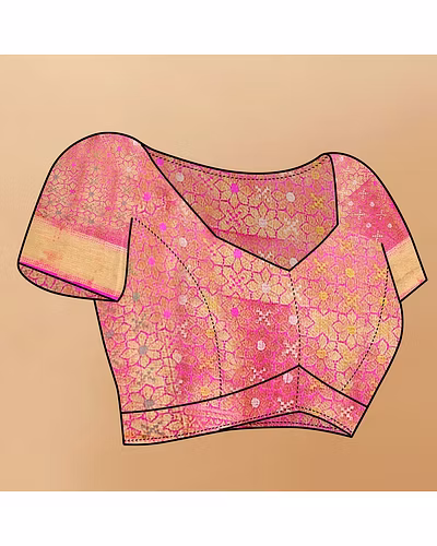 Soft Cotton Saree with Meenakari, Rich Zari Pallu, Contrast Border, Silk Weaving Blouse-Firozi-4