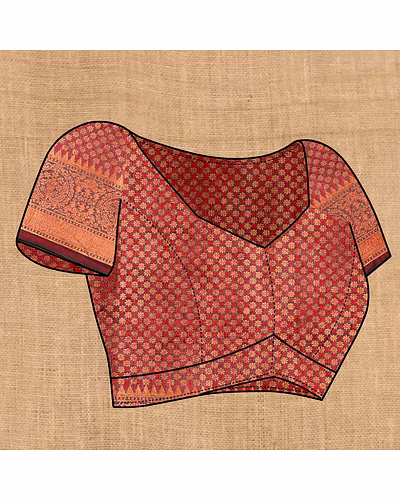 Soft Katan Silk Saree with Copper Zari Weaving Design and Rich Zari Pallu-Red-4