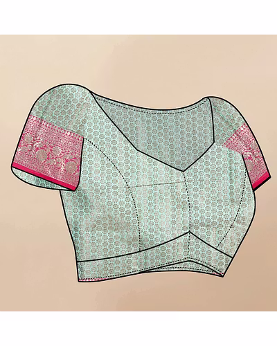 Soft Katan Silk Saree with Rich Zari Weaving Design, Border, and Tassels, Silk Blouse Included-Rama-5