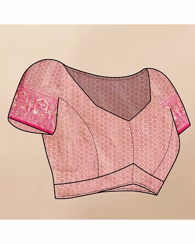 Soft Katan Silk Saree with Rich Zari Weaving Design, Border, and Tassels, Silk Blouse Included-Pink-5