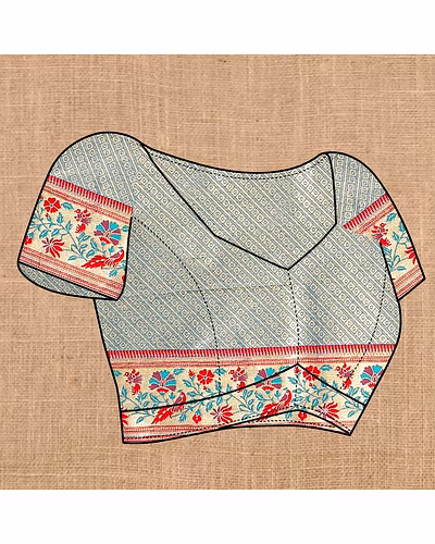 Soft Paithani Silk Saree with Meenakari Design, Zari Border &amp; Silk Blouse Piece-Firozi-4