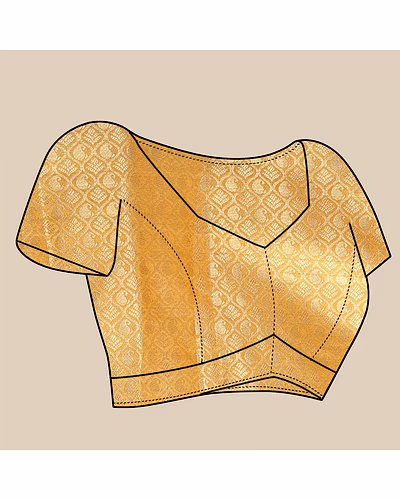 Soft Cotton Saree with Rich Zari Weaving Pallu, Contrast Border, and Silk Blouse Piece-Yellow-5