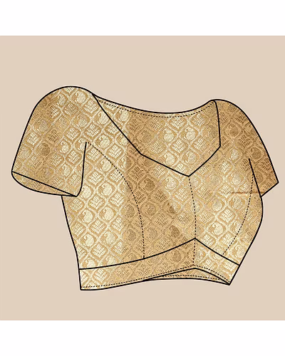 Soft Cotton Saree with Rich Zari Weaving Pallu, Contrast Border, and Silk Blouse Piece-Beige-5