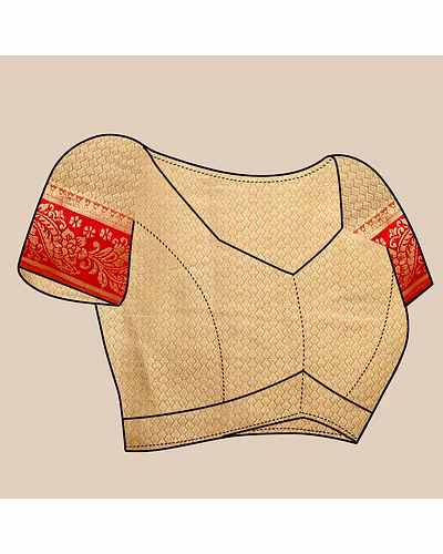 Soft Cotton Saree with Rich Zari Weaving Pallu, Contrast Border, and Silk Blouse Piece-Beige-4