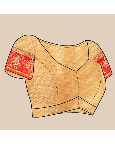 Soft Cotton Saree with Rich Zari Weaving Pallu, Contrast Border, and Silk Blouse Piece-Yellow-5