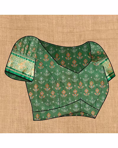 Soft Patola Silk Saree with Meenakari Zari Motifs, Rich Pallu, and Silk Blouse Piece-Purple-5